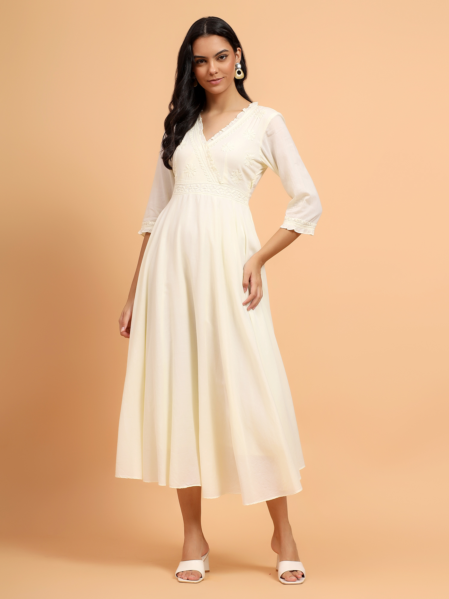 ✨Divya Ivory Bloom Dress✨