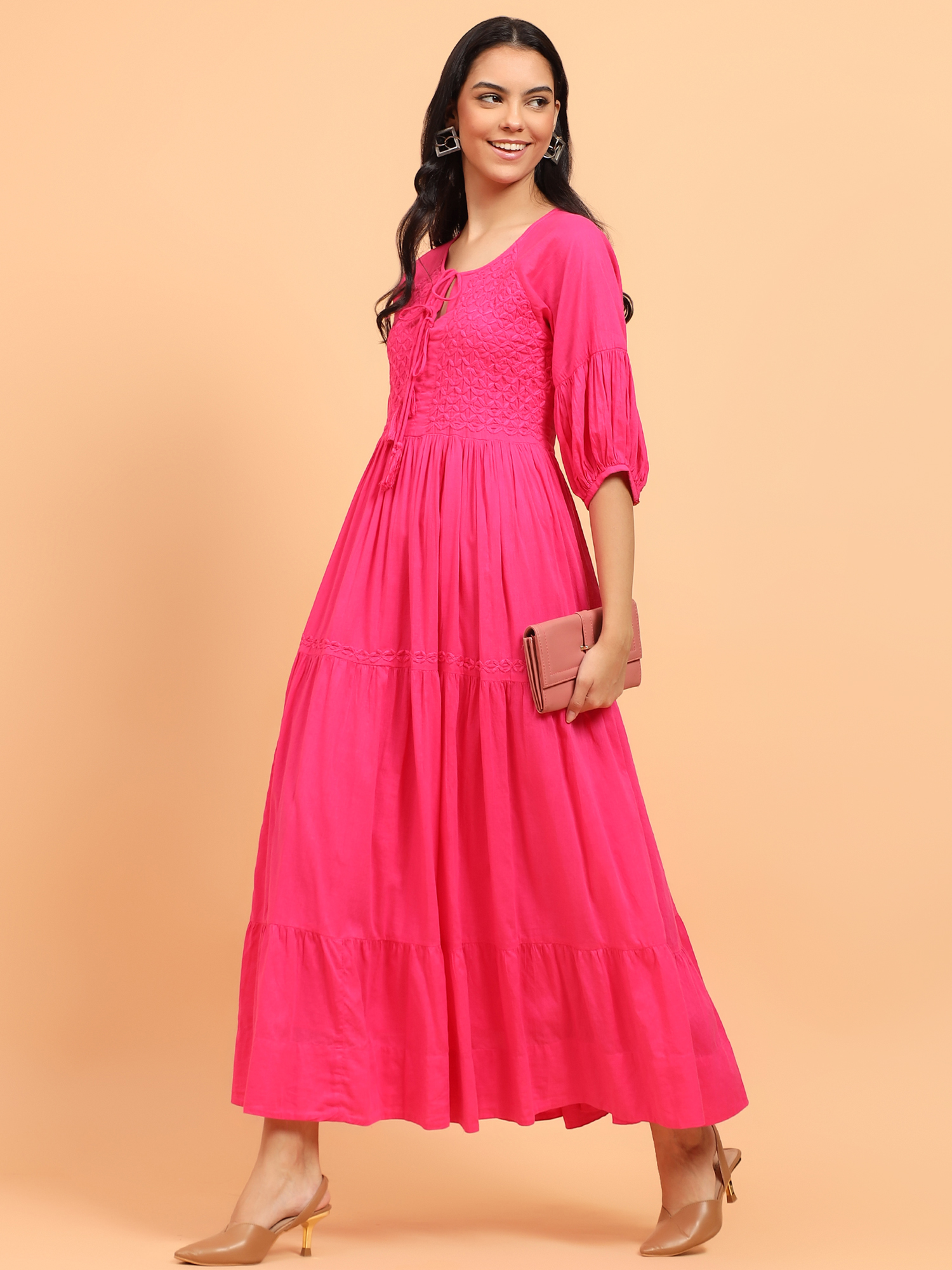 💖Surbhi Front Knot Tassel Dress💖