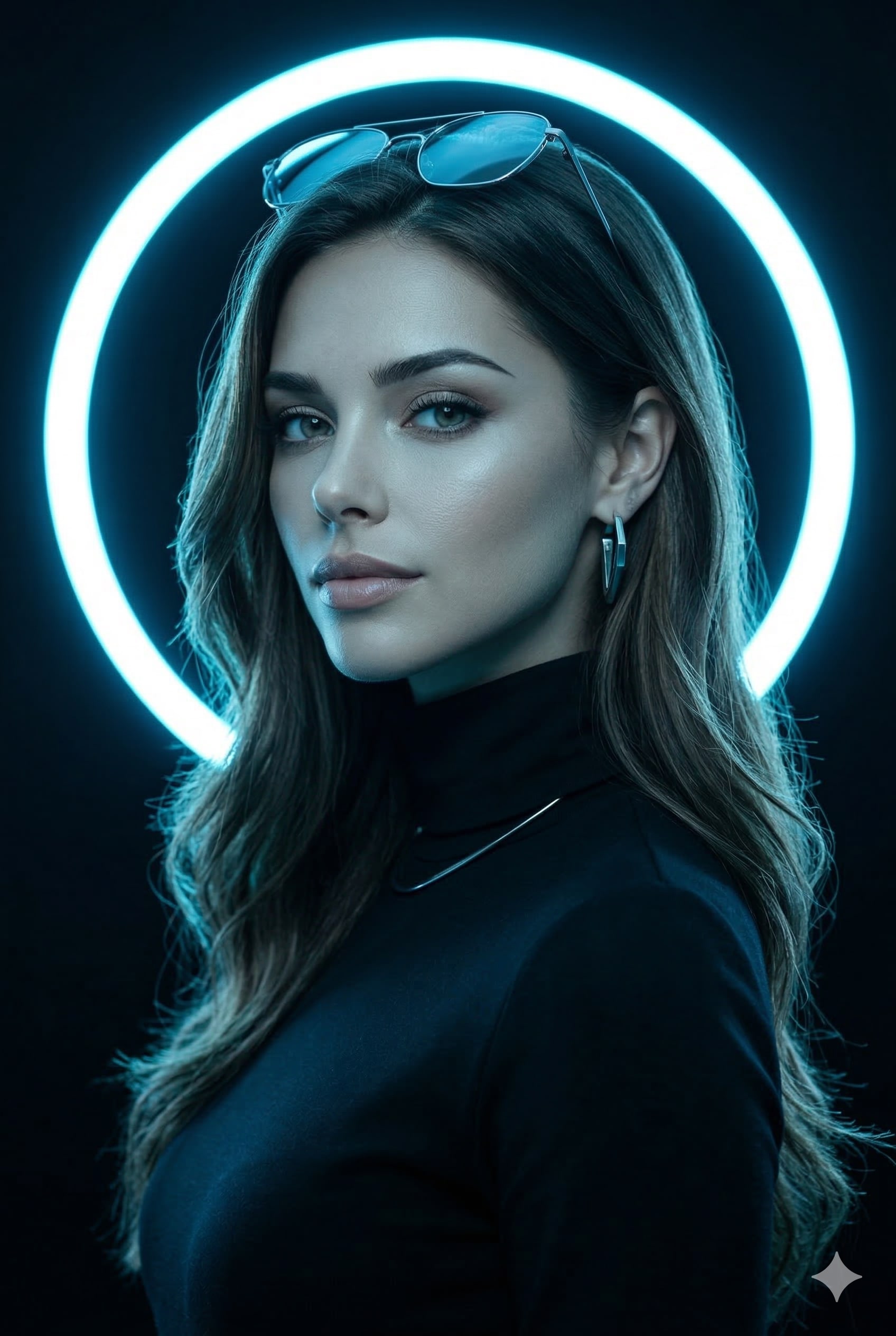 Icy Blue Futuristic Halo - version 2