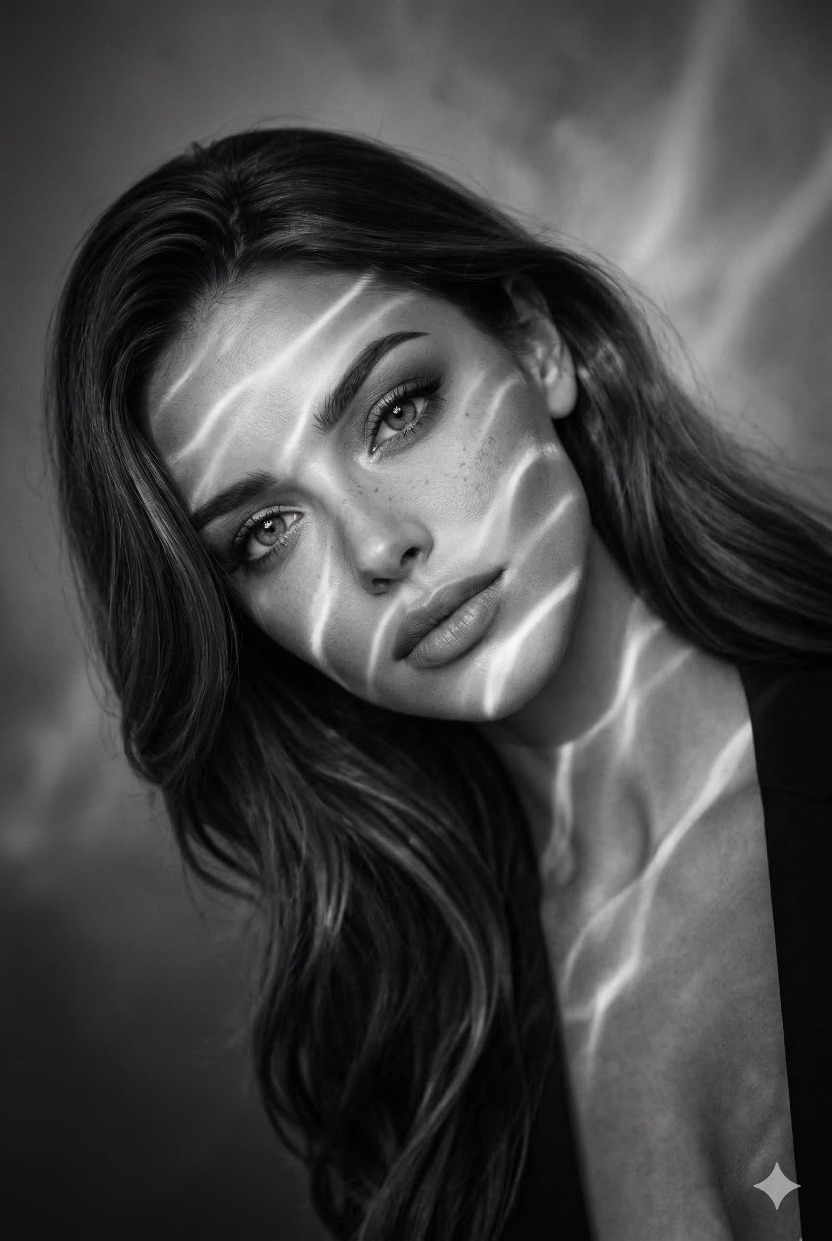 Monochrome Dutch Tilt Portrait - version 2