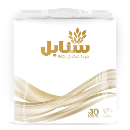 مناديل الوجه | 200 منديل | 3 طبقات | 10 عبوات