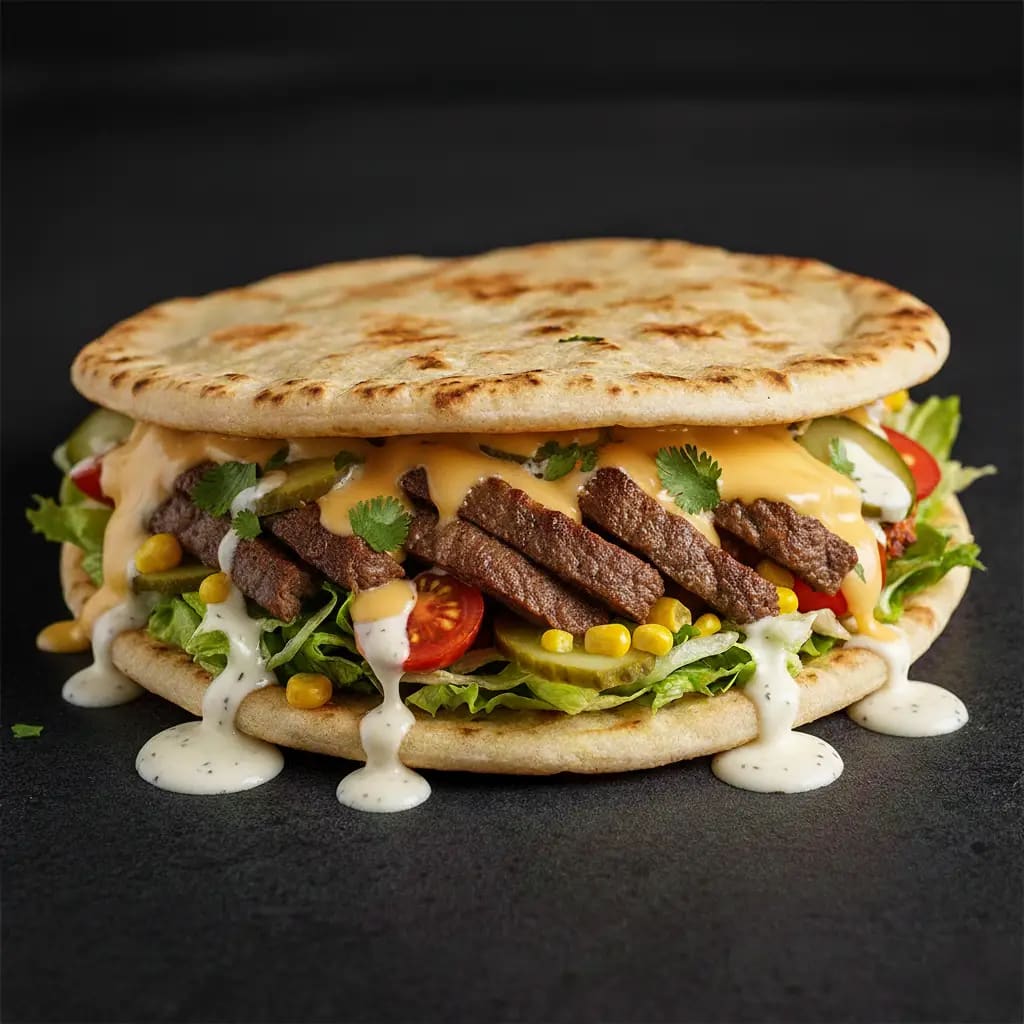 Pita cu porc-vita si cașcaval
