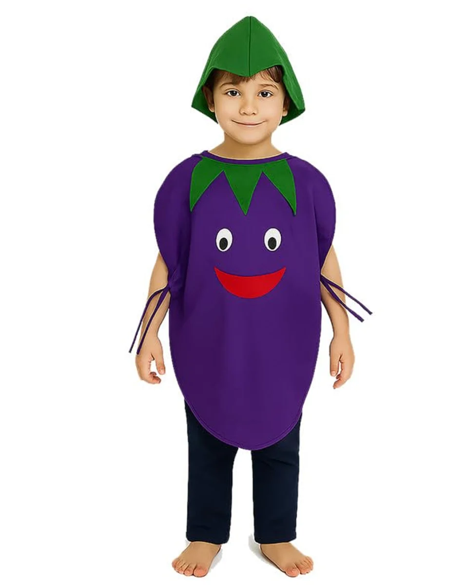Brinjal (રીંગણ) Vegetable Kids Dress