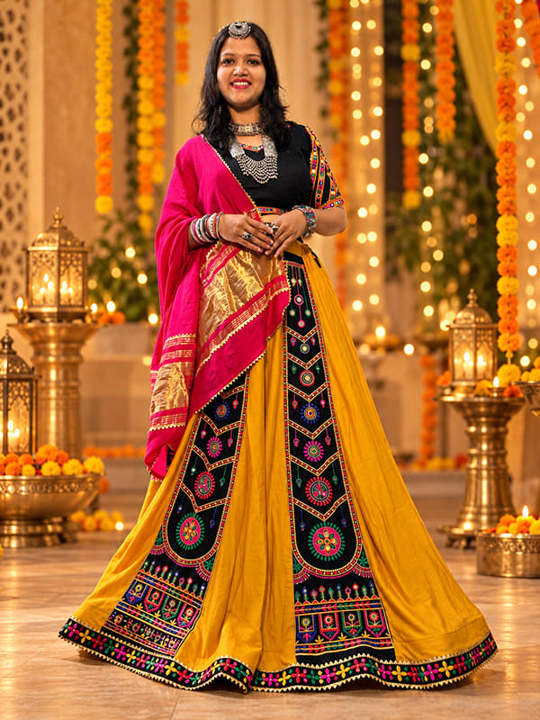 Choli Musterd Yellow - Black Kali