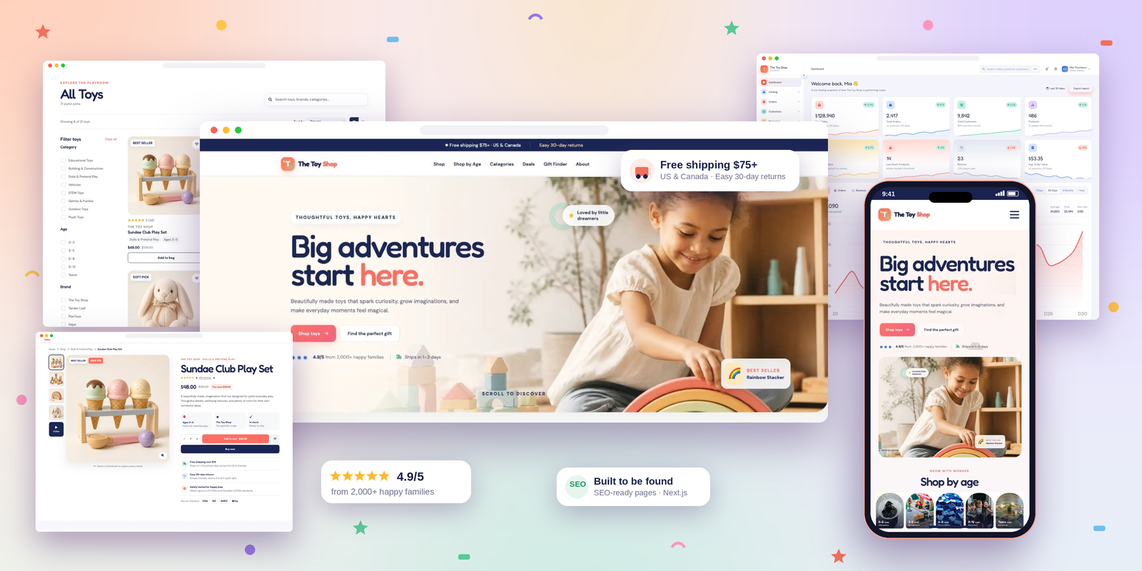 The Toy Shop - SEO-Optimized Toy E-commerce Store with Admin Dashboard - project visual