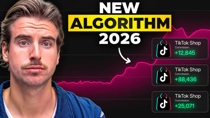 News commentary thumbnail with headline banner