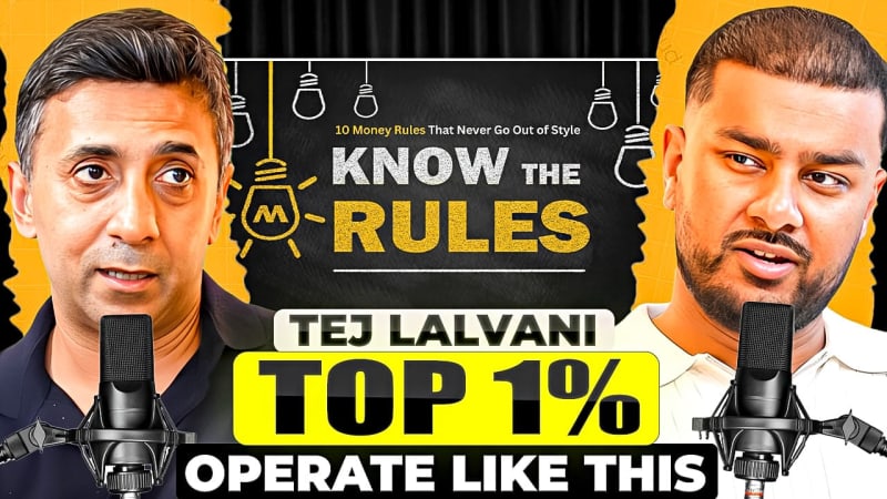 Finance explainer YouTube thumbnail with animated chart overlay