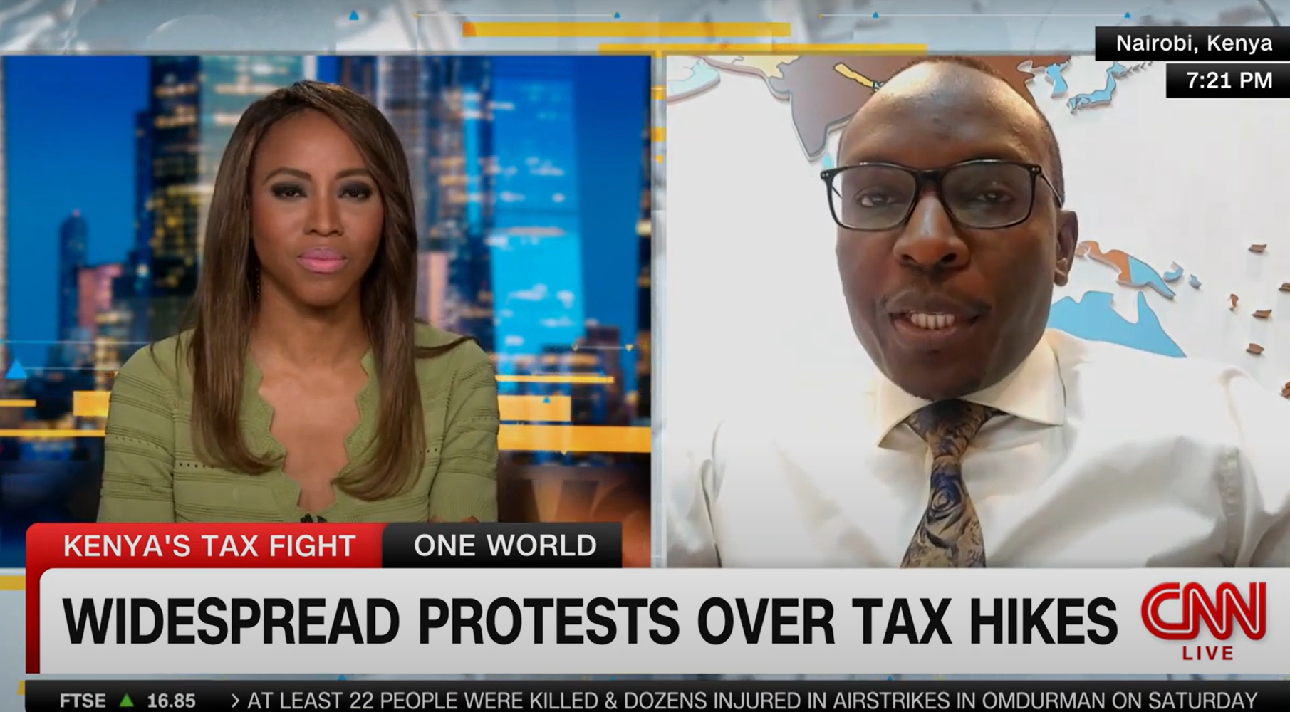 On CNN's "One World" discussing Kenya's Finance Act 2023