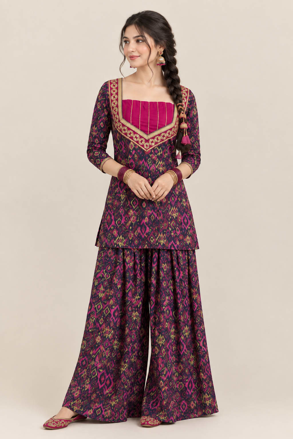 GULAAB SET - View 1 by Bustaniya