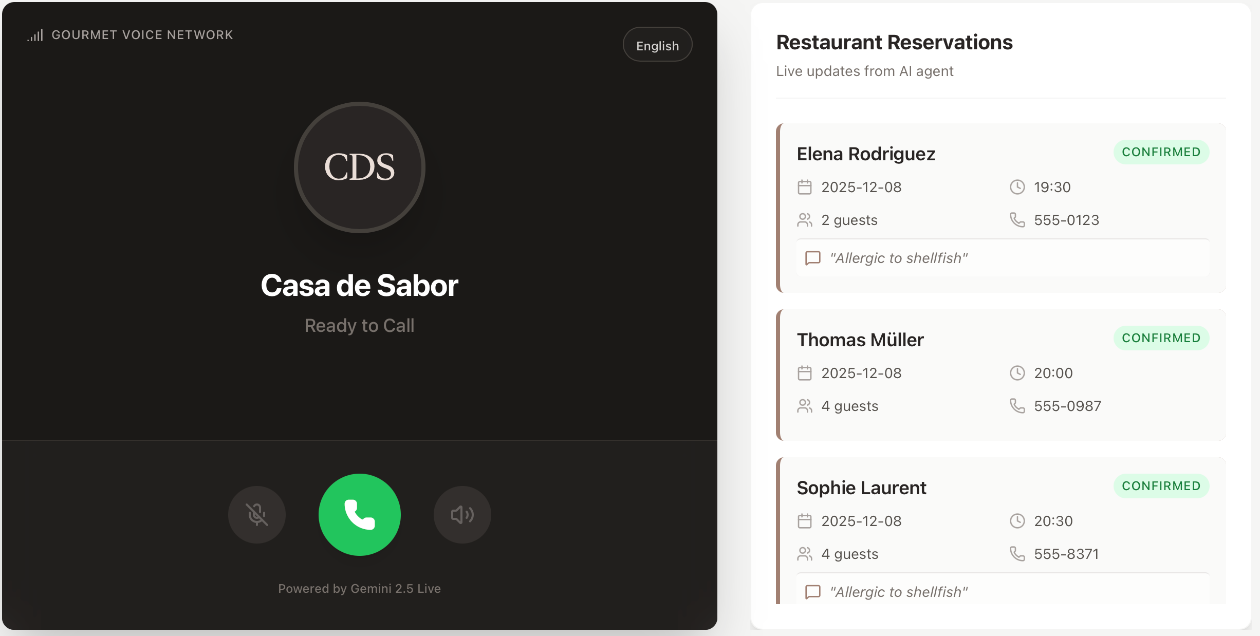 Voice AI Reservation System