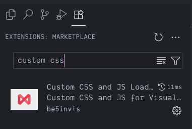 a screen of Custom CSS and JS Loader extension from extension marketplace