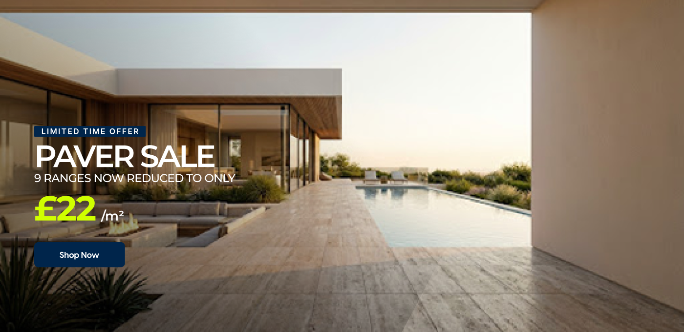 Paver sale — 9 ranges reduced to £22 per m²
