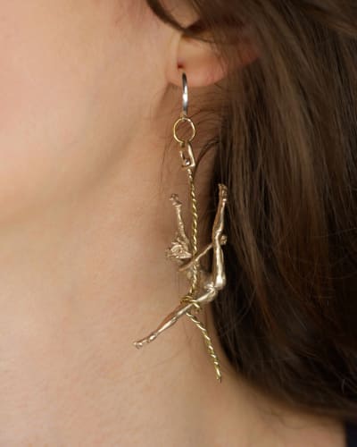 Boucle d'oreille Fauno Split String view 1