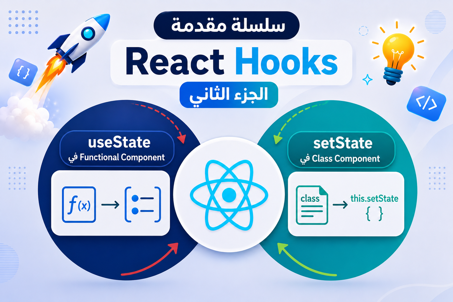 مقدمة React Hooks ||  الجزء الثاني: useState