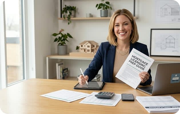 Mortgage student studying
