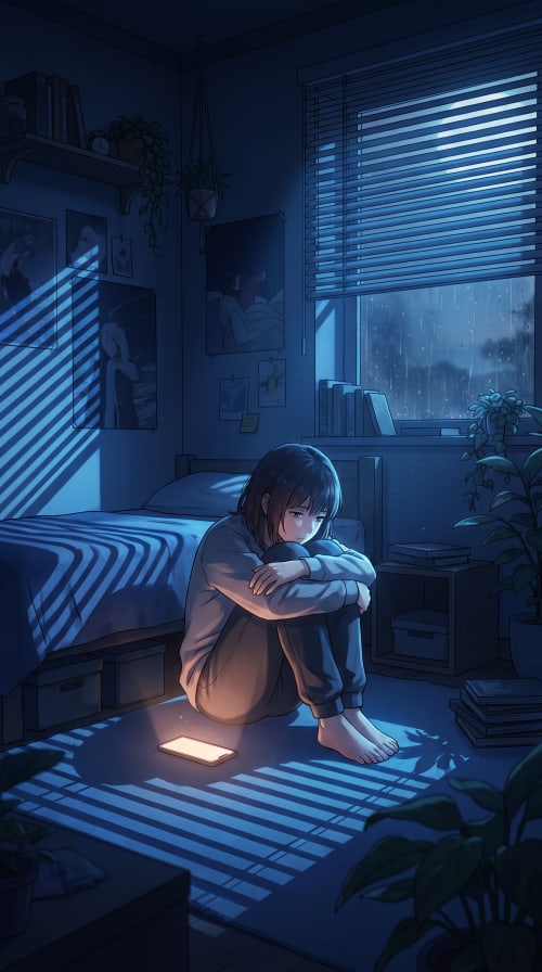 خلفيات أنمي حزينة 4