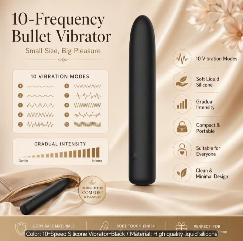 7-Inch Electroplated Bullet Vibrator for Women