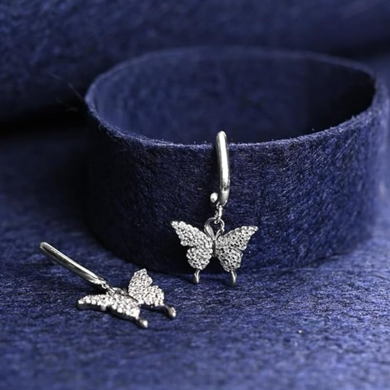 Butterfly Silver Drops