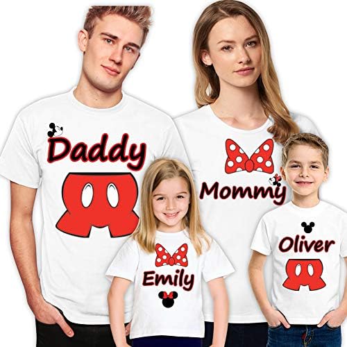 Vue 6 de Tshirts Famille Assortis Personnalises