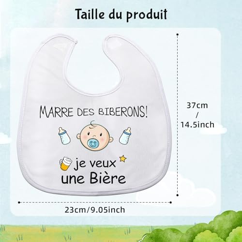 Vue 2 de Bavoirs Bebemarre Des Biberons
