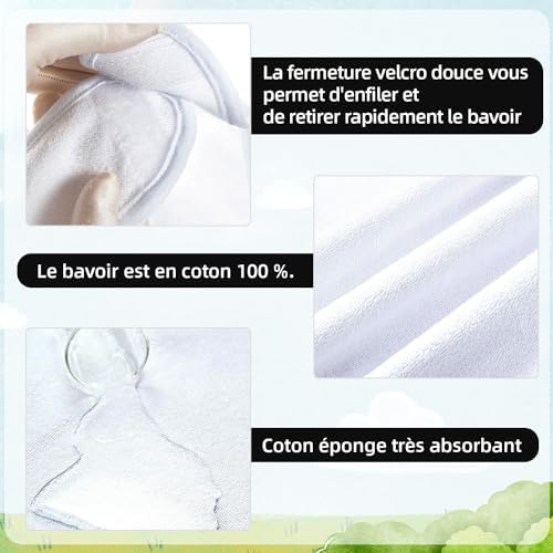 Vue 3 de Bavoirs Bebemarre Des Biberons