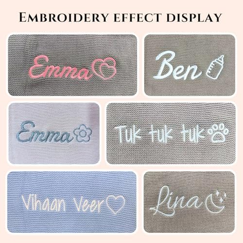 Vue 2 de Couverture Bebe Personnalisee Prenom