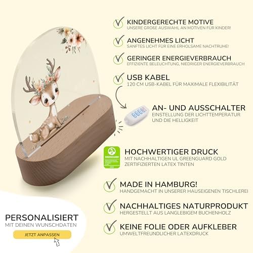 Vue 5 de Kidsmood Veilleuse Personnalisee Bebe
