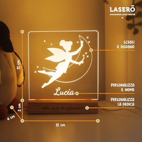 Vue 4 de Lasero Veilleuse Bebe Personnalise