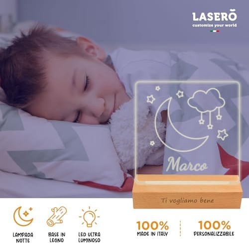 Vue 5 de Lasero Veilleuse Bebe Personnalise