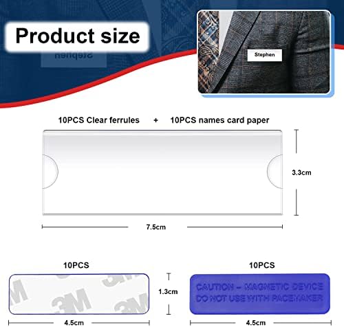 Vue 3 de Badge Aimante Badge Nom