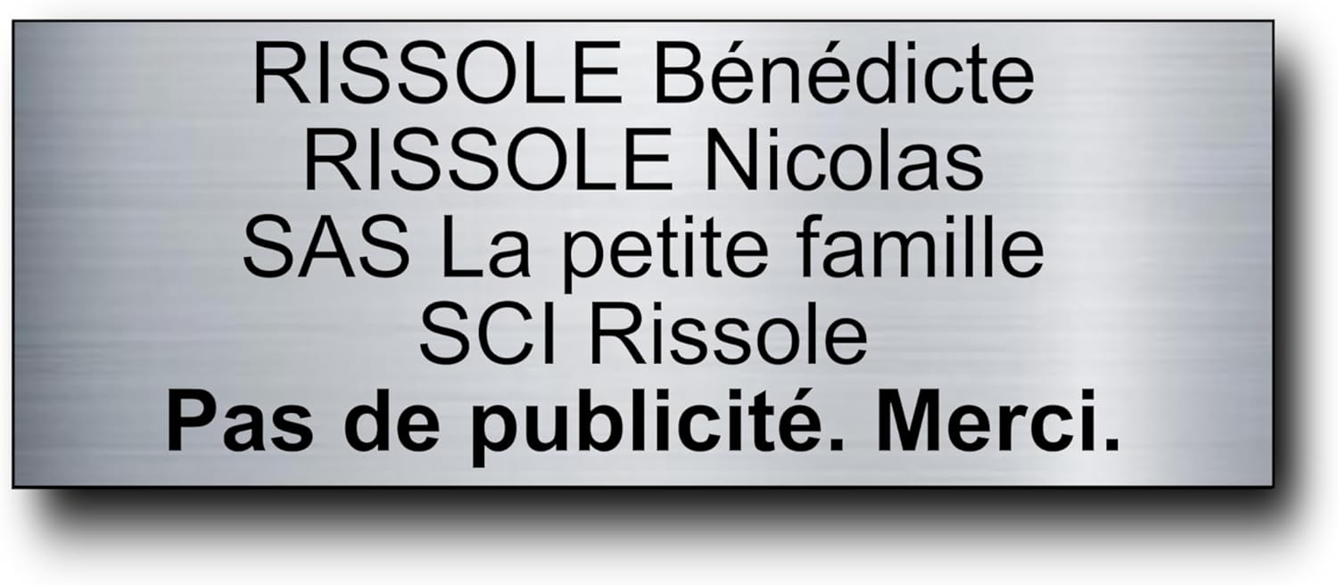 Plaque Boite Aux Lettres