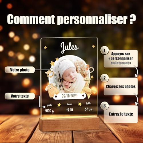 Vue 4 de Maverton Cadre Photo Personnalise