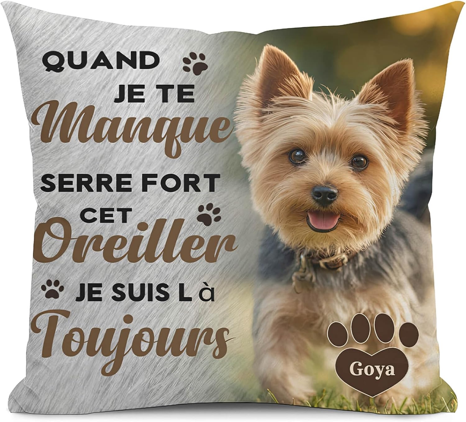 Coussin Souvenir Personnalise Chien