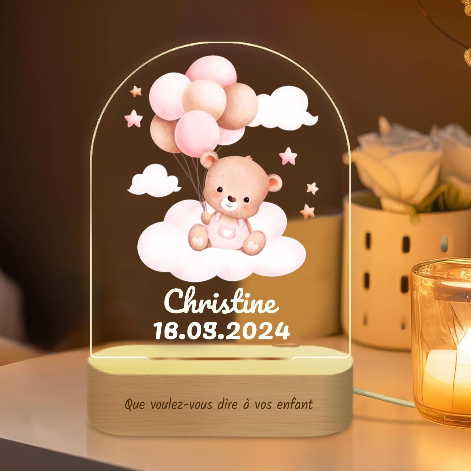 Veilleuse Bebe Personnalise Avec