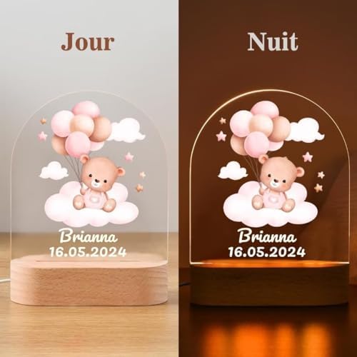 Vue 4 de Veilleuse Bebe Personnalise Avec