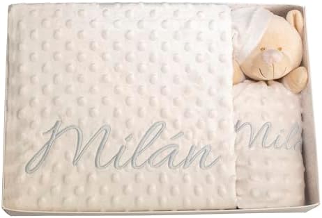 Vue 2 de Variouss Couverture Bebe Personnalisee