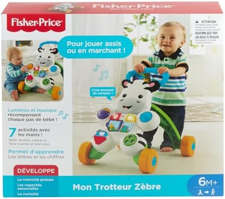 Vue 6 de Fisherprice Mon Trotteur Zebre