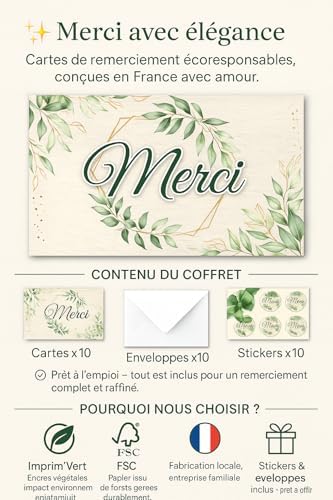 Vue 2 de Kit Cartes De Remerciement
