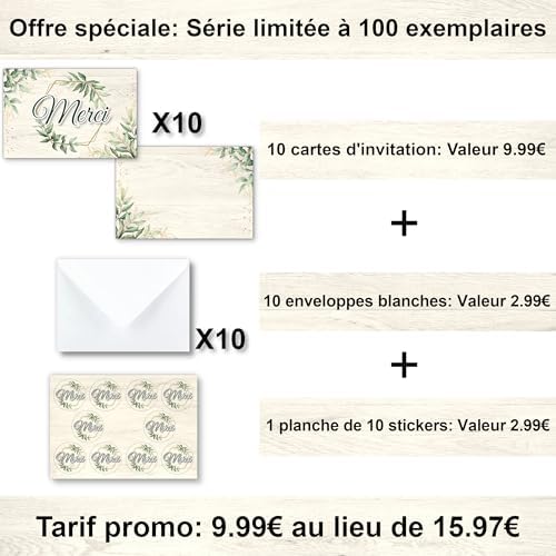 Vue 3 de Kit Cartes De Remerciement