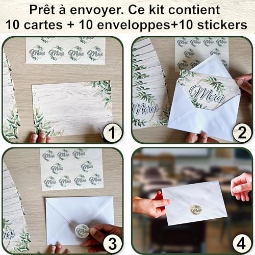 Vue 4 de Kit Cartes De Remerciement