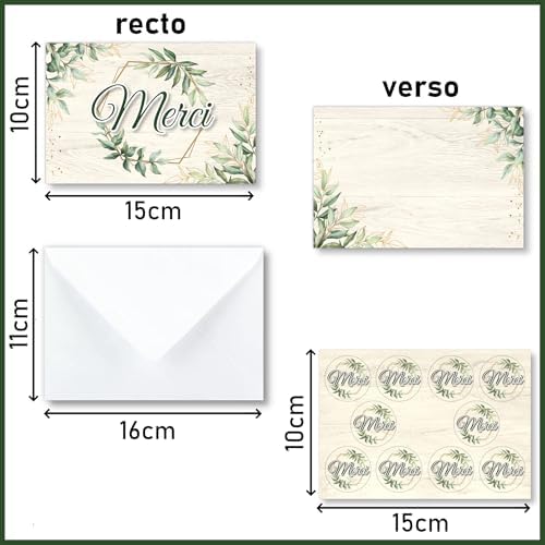 Vue 6 de Kit Cartes De Remerciement