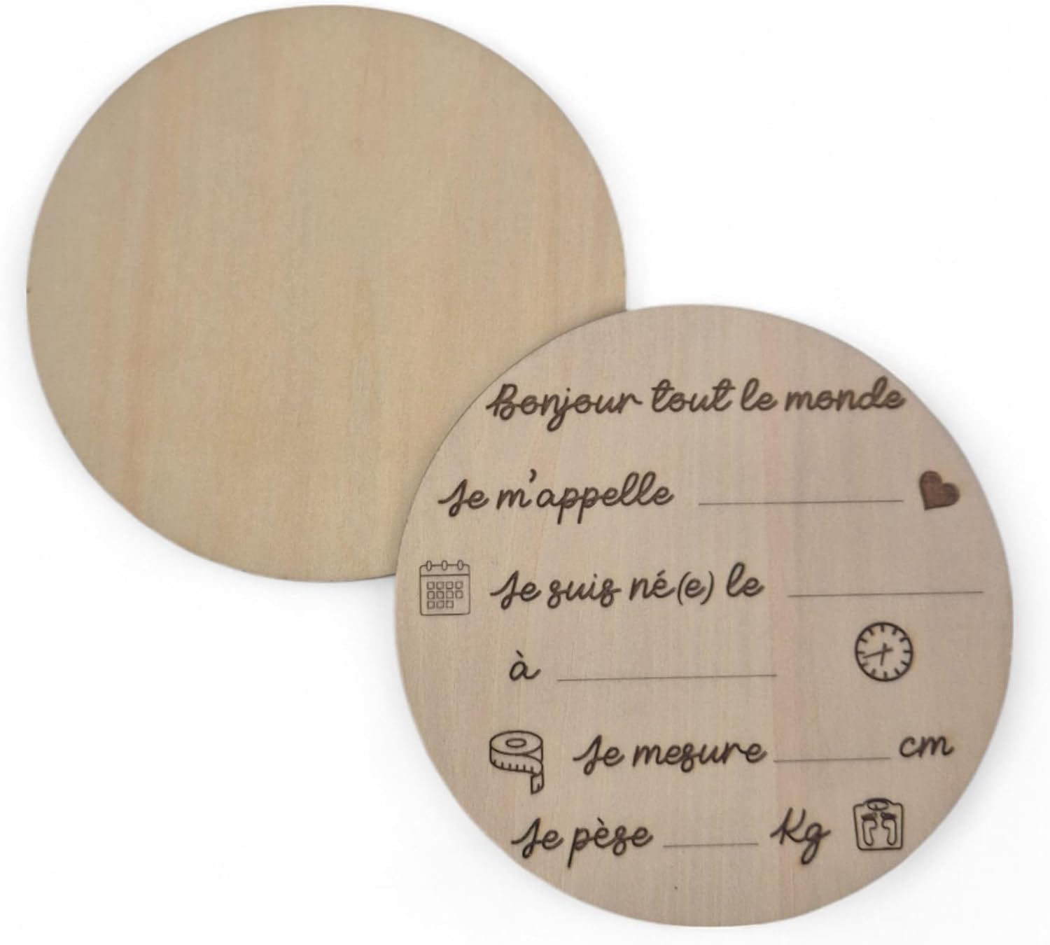 Plaque De Naissance Ronde