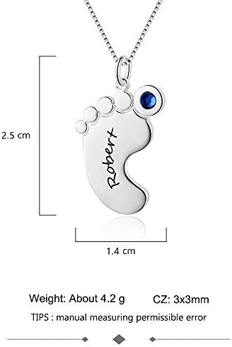 Vue 3 de Collier Personnalise Bebe Pied