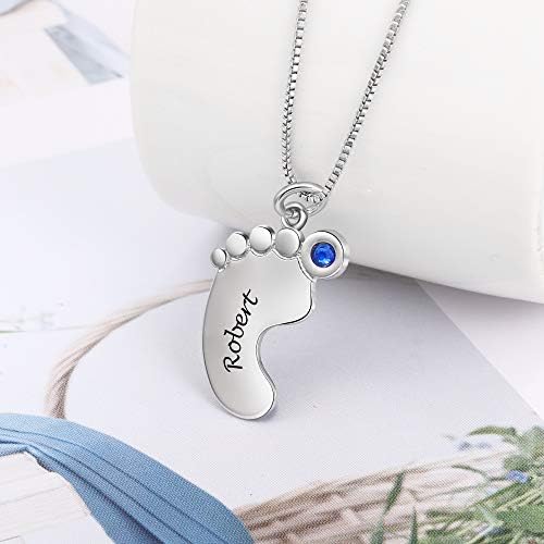 Vue 5 de Collier Personnalise Bebe Pied