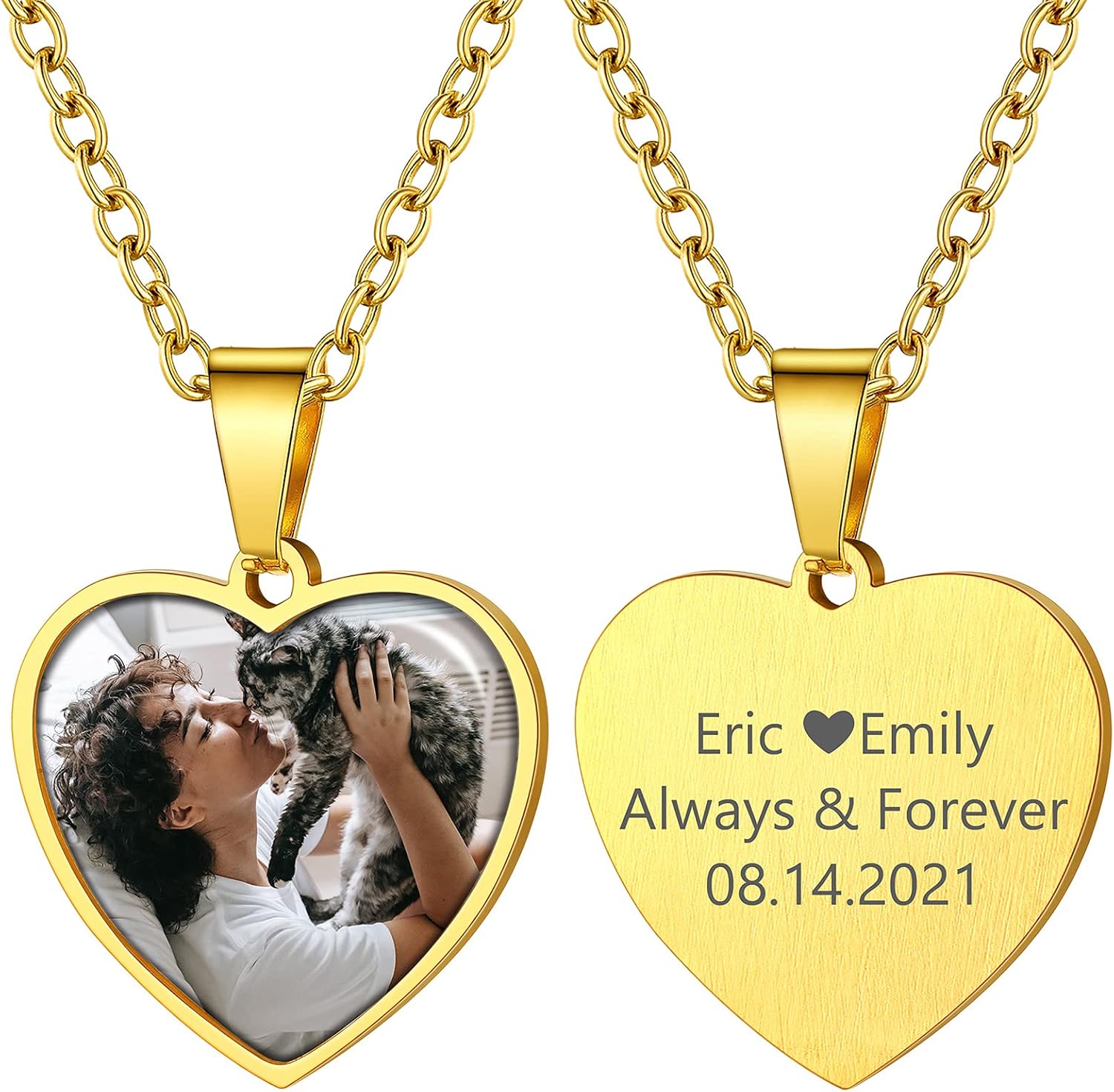 Collier Personnalise Double Photos