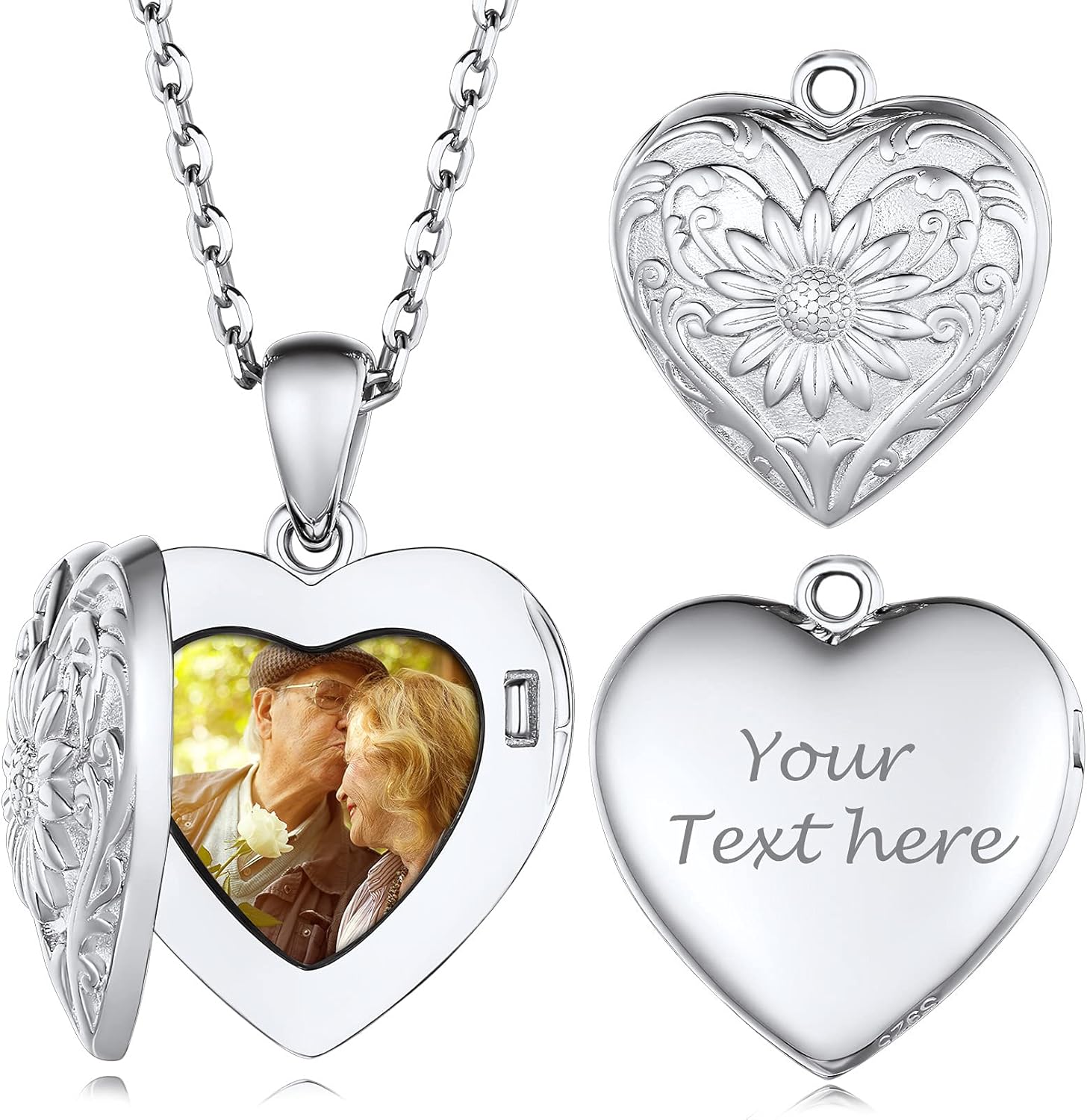 Collier Photo Personnalise Argent