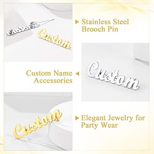 Vue 4 de Broche Personnalise Prenombadge Pins