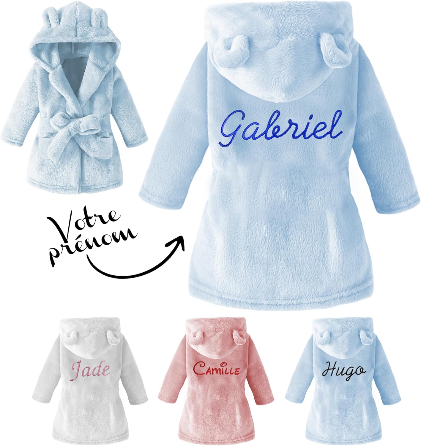 Peignoir Bebe Personnalise Doux