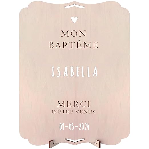 Nagu Bapteme Decoration Panneau