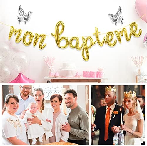 Vue 5 de Ballon Mon Bapteme Banderole